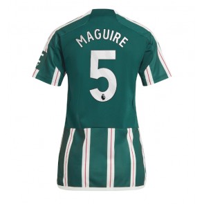 Lacne Ženy Futbalové dres Manchester United Harry Maguire #5 2023-24 Krátky Rukáv - Preč